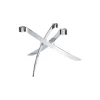 LightArch Mini Taper Candleholder 3 pcs, chrome