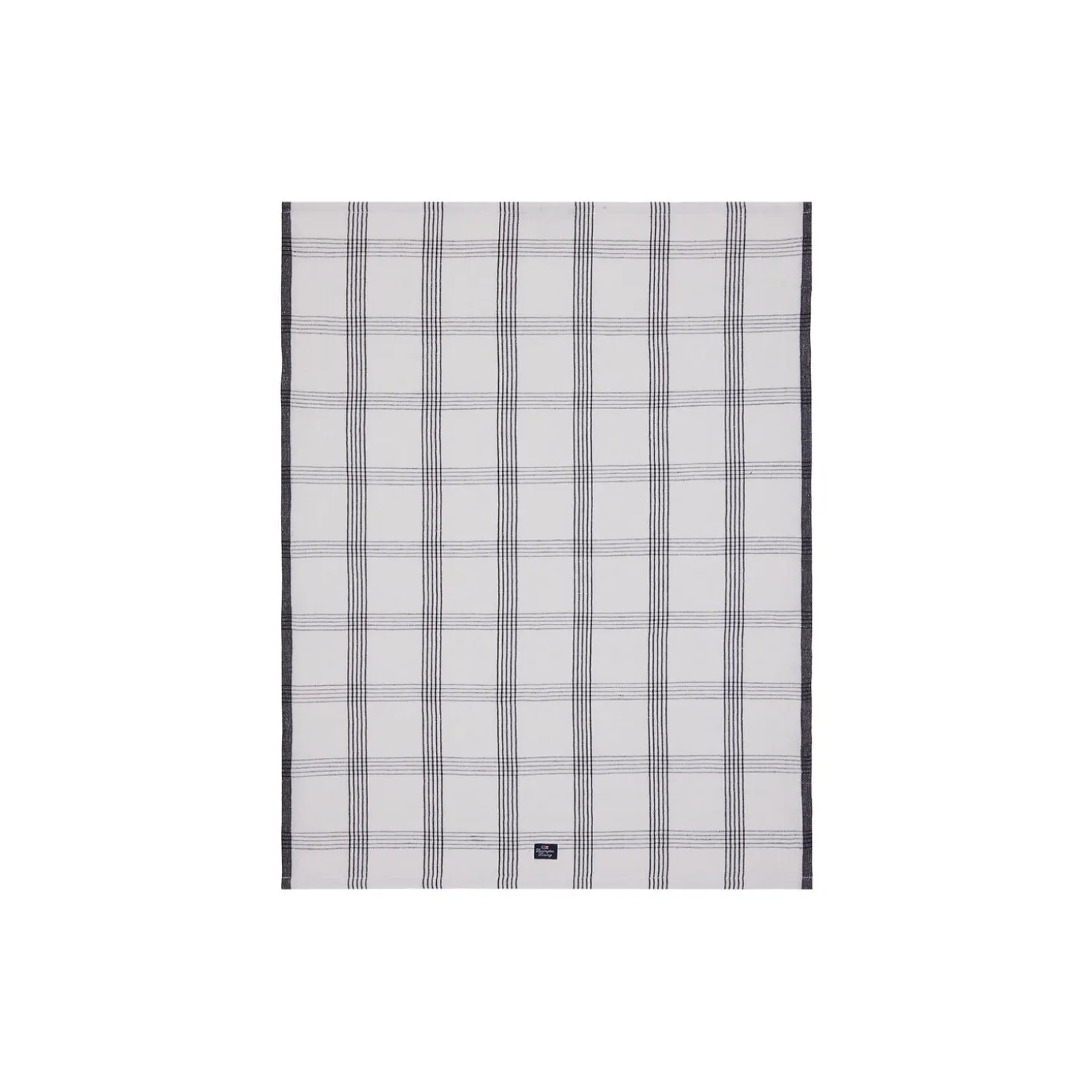 Linen/Cotton Kitchen Towel, white/black