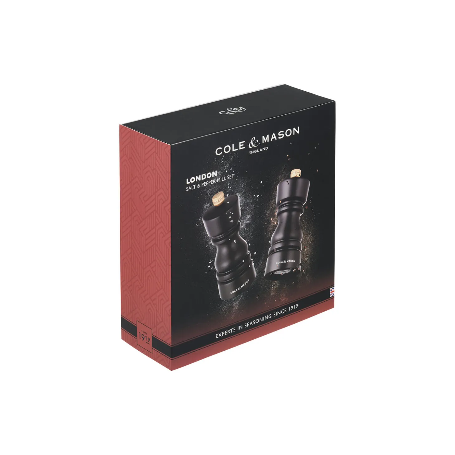London Salt and pepper set, mørk brun