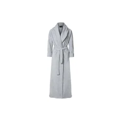 MOUNT EVEREST fleece bathrobe, light grey