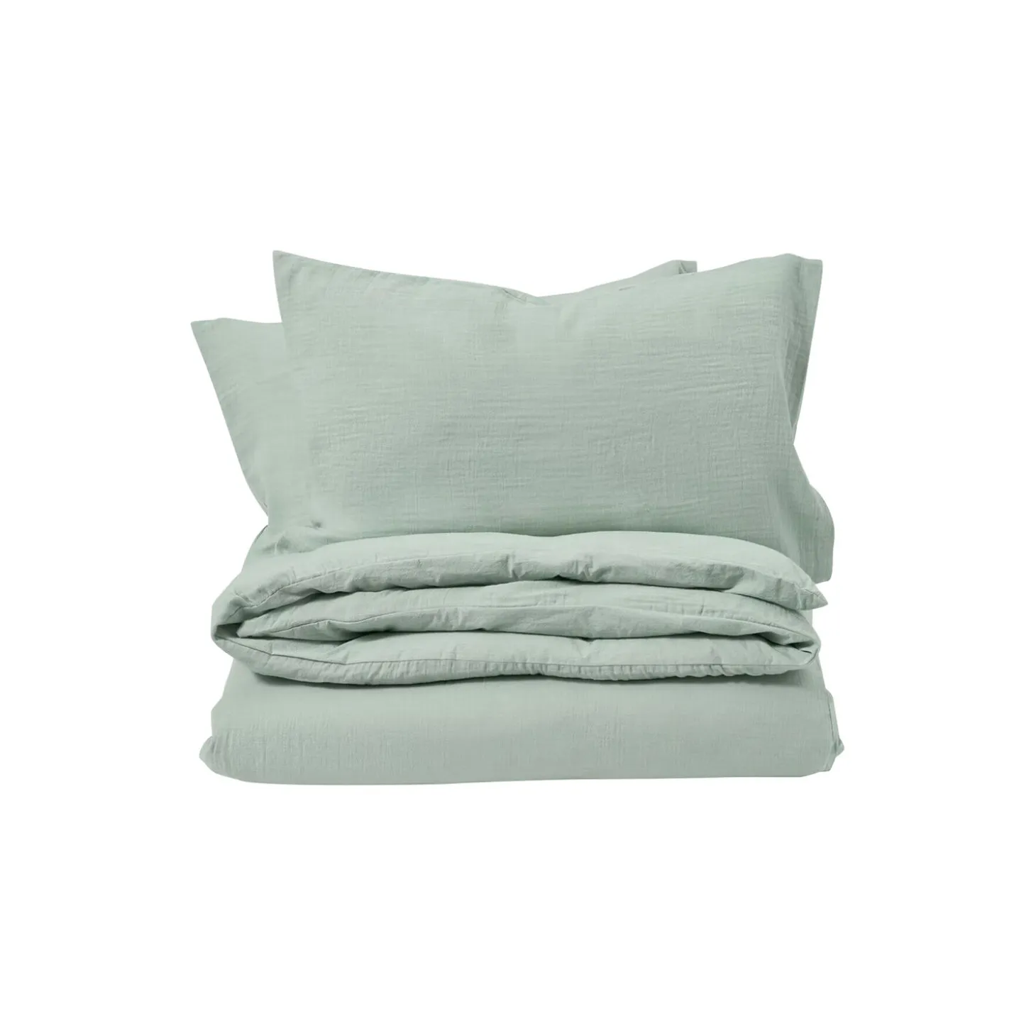 Muslin sengesæt, reseda grøn