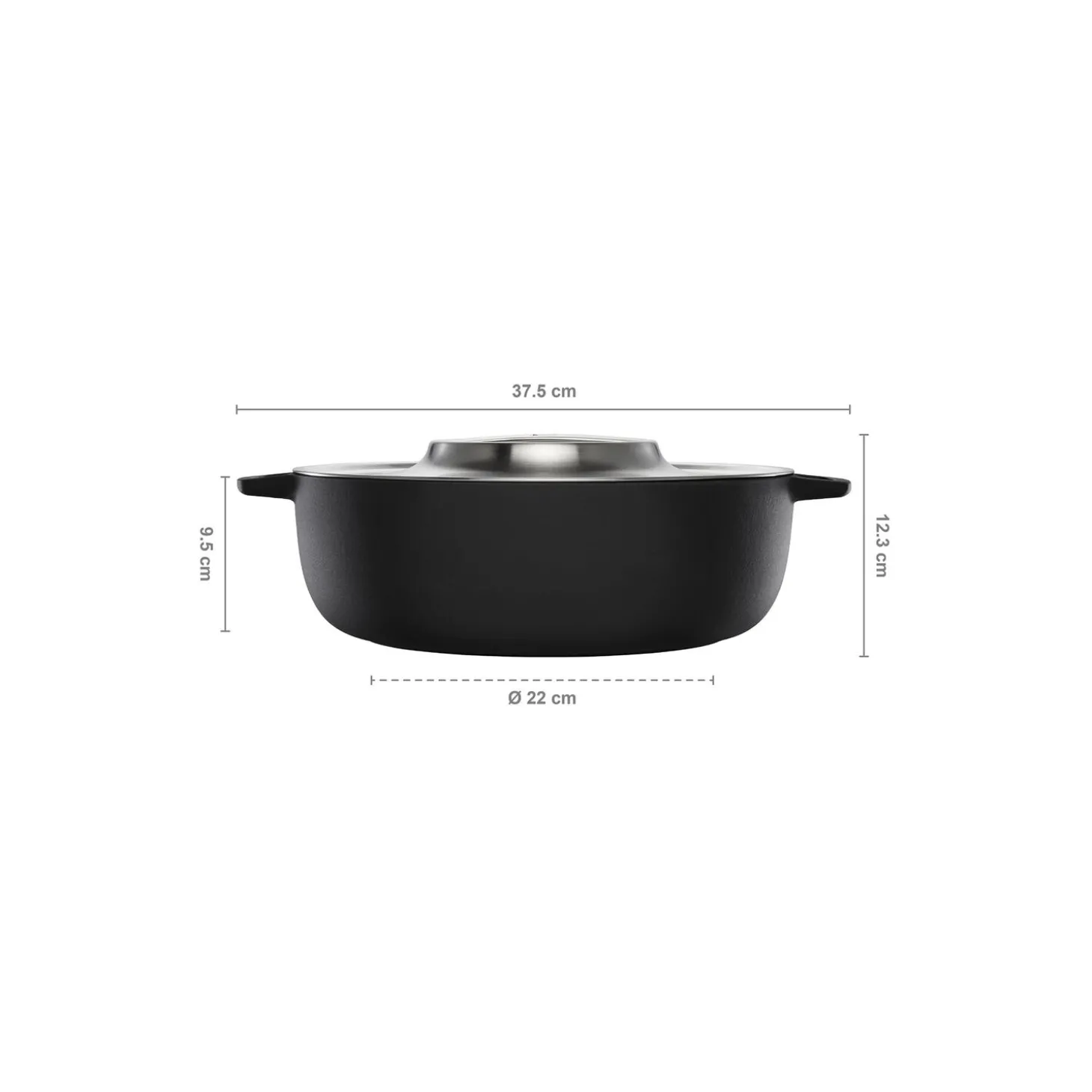 Norden Grill støbejernsgryde med låg Ø 30 cm