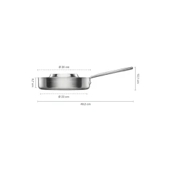 Norden Steel sauterpande med låg Ø 26 cm