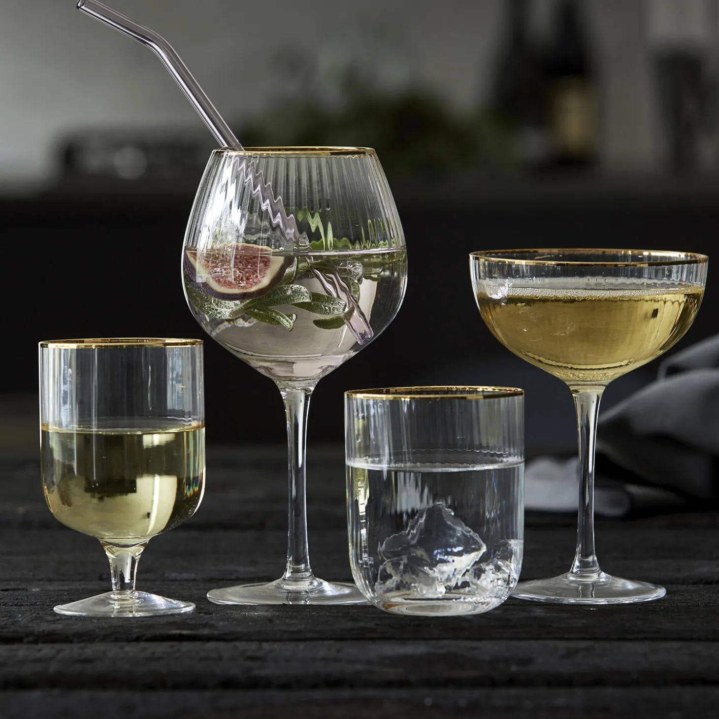 Palermo Gold cocktailglas 4 stk.