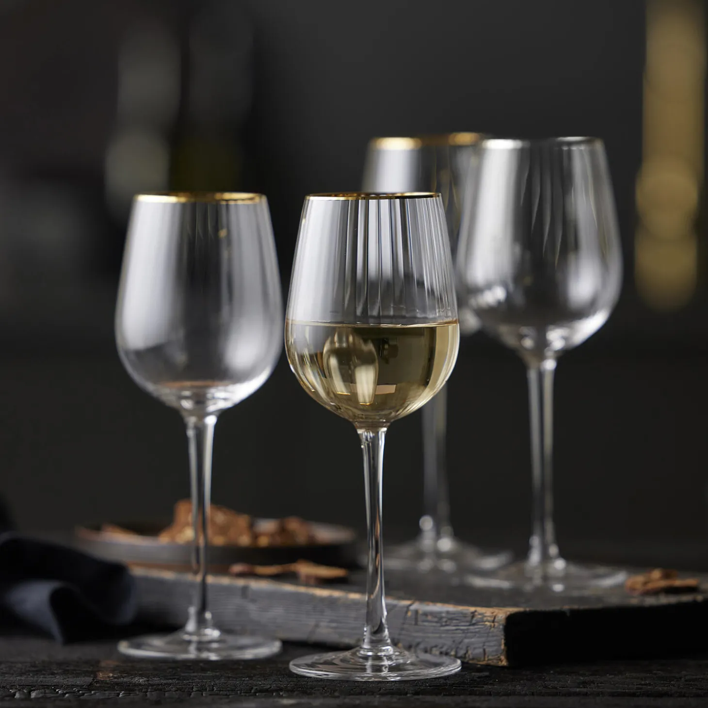 Palermo Gold hvidvinsglas 4 stk.