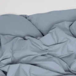 Percale sengesæt, dueblå
