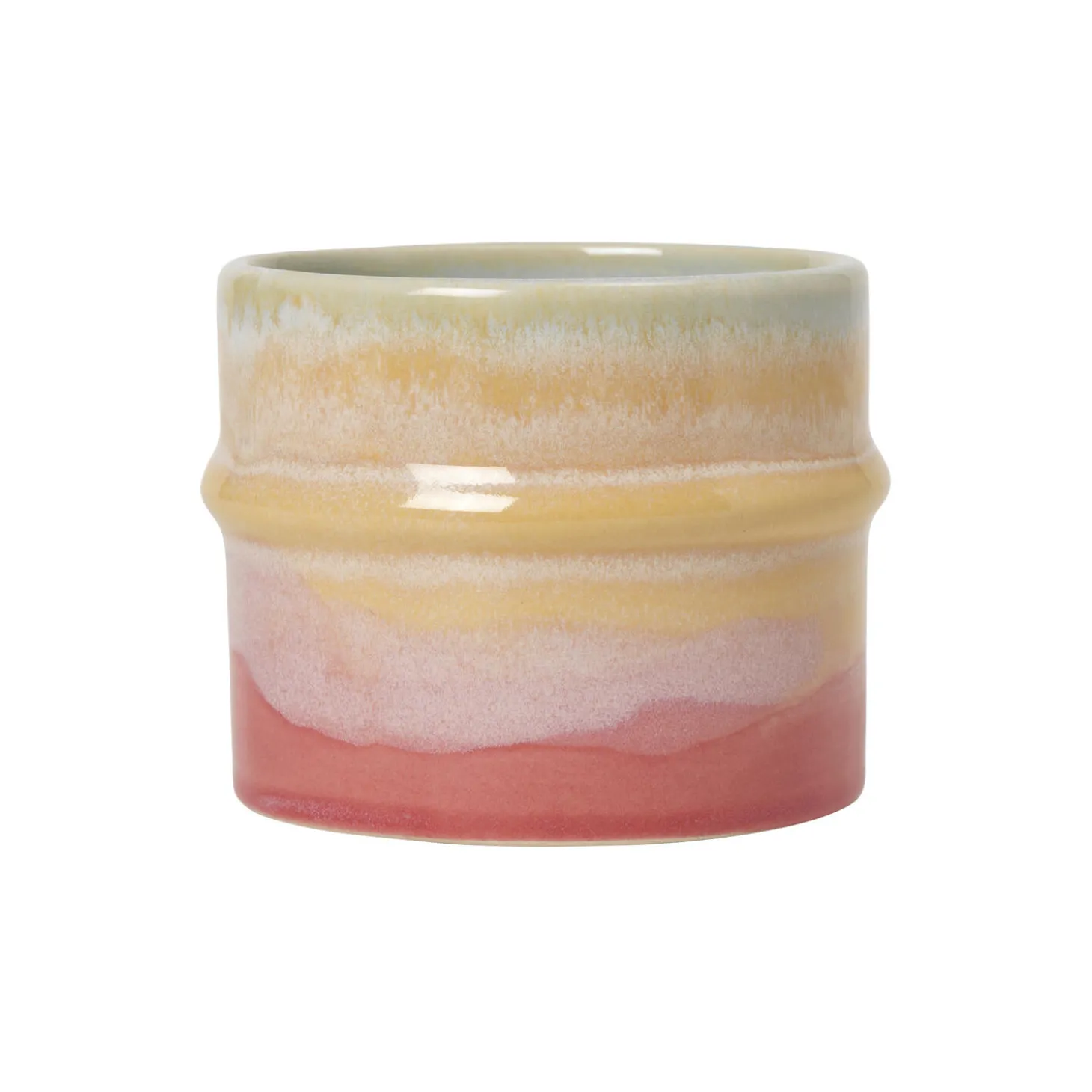 Poppery krus, pink/mint/gul