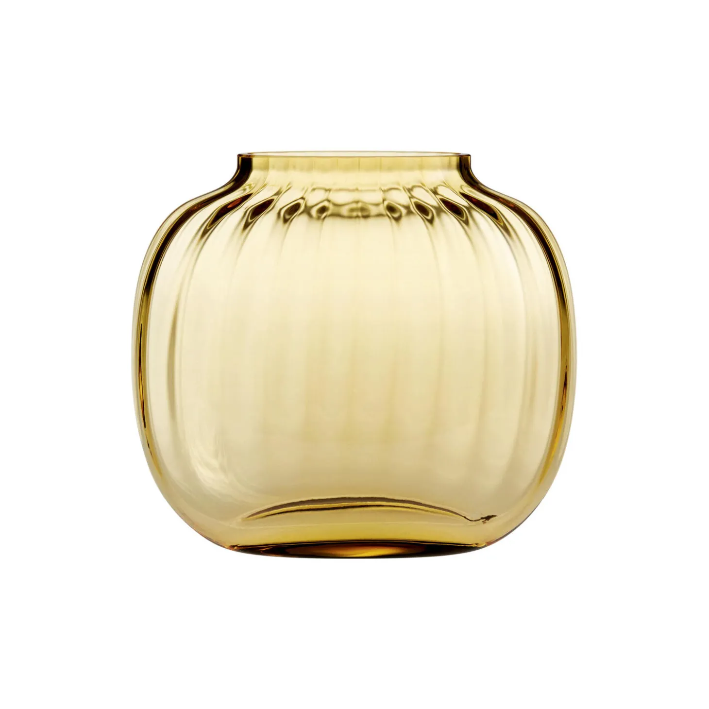 Primula vase, amber