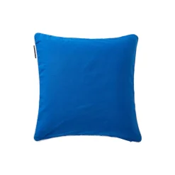 Pudebetræk i økologisk bomuldstwill med logo, sea blue/white