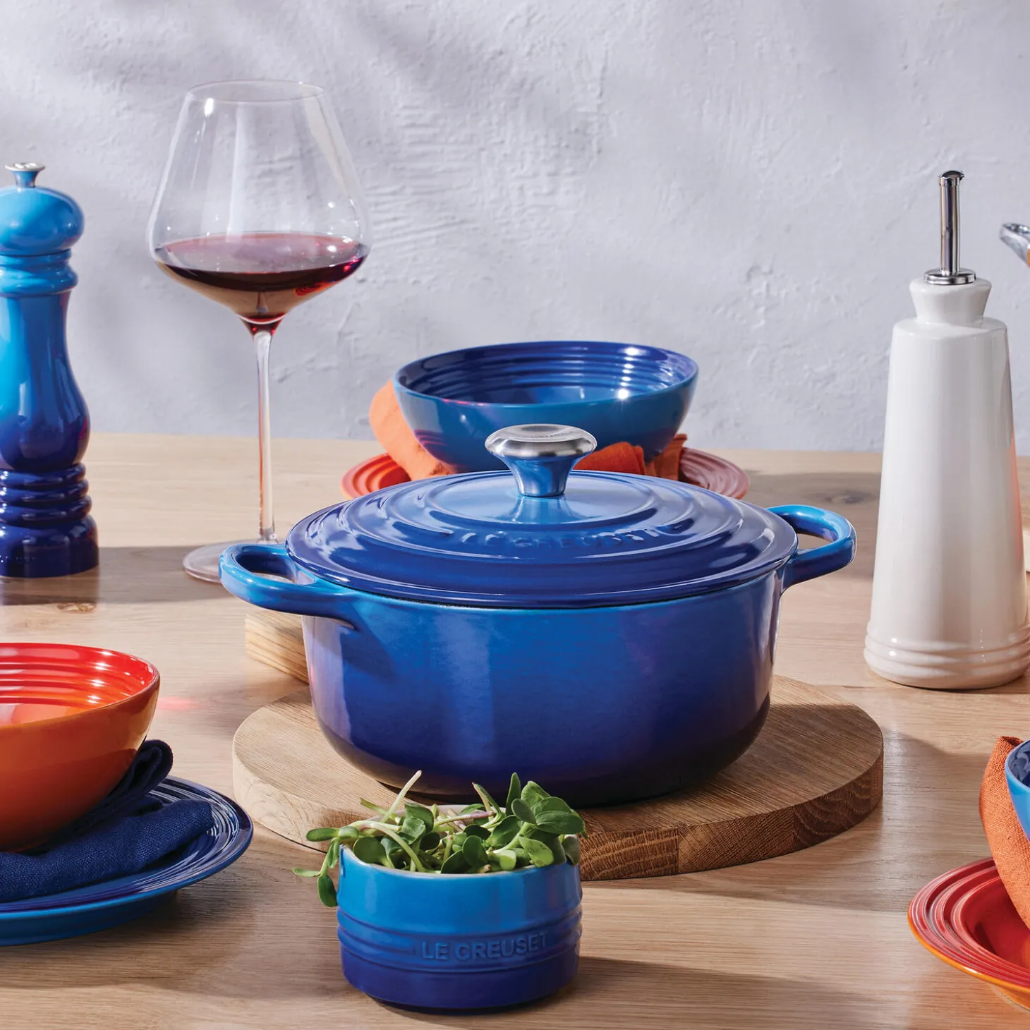 Ramekin stabelbar, azure blue