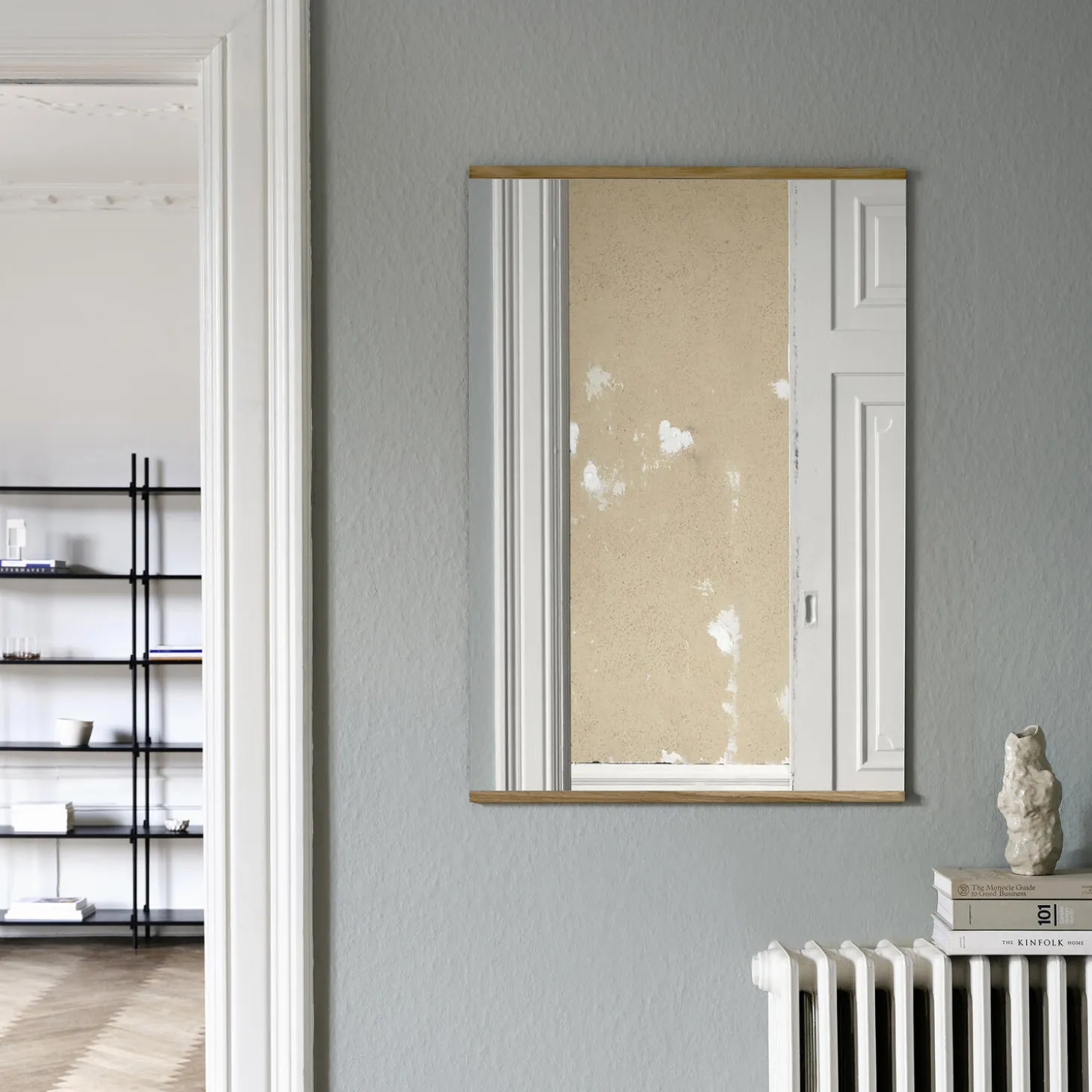 Rectangular Wall Mirror, oak