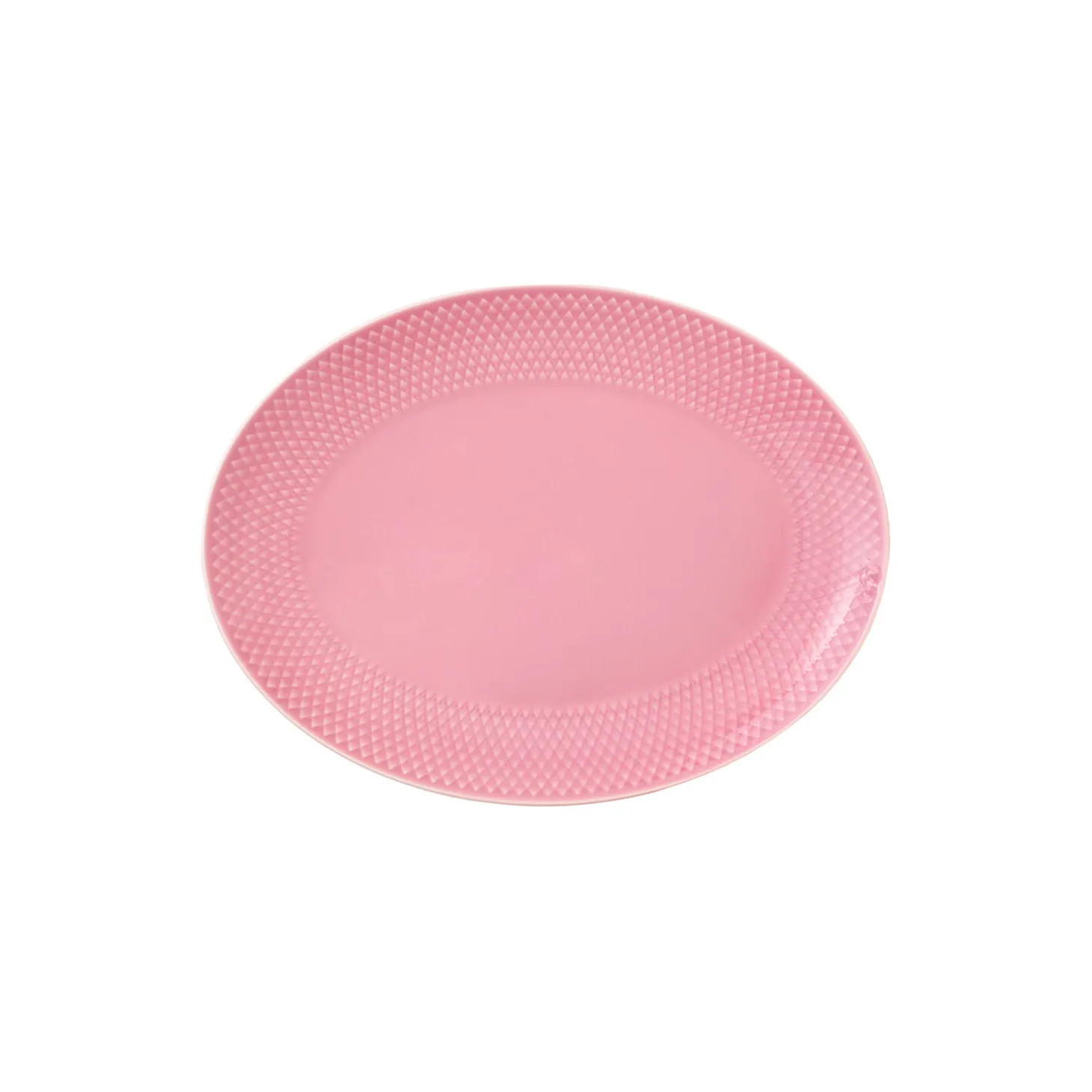 Rhombe Color ovalt serveringsfad, rosa