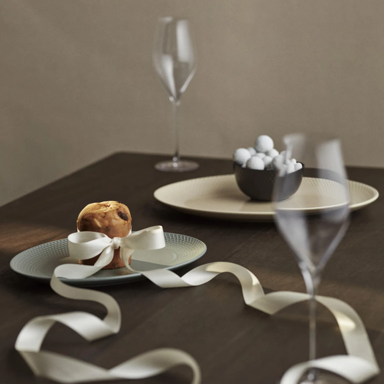 Rhombe Earth Ovalt serveringsfad, marble