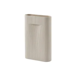 Ridge Vase, beige