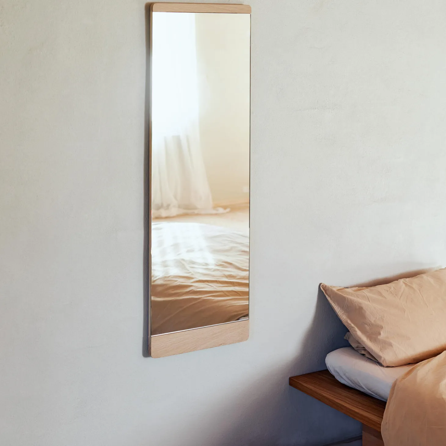 Rim Wall Mirror 110, white oak
