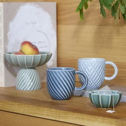 Samsurium Art deco krus, blue/grey