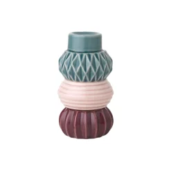 Samsurium Candlestack lysestage, mørk blå/pudder/aubergine