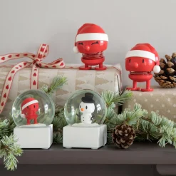 Santa Snow Globe, red