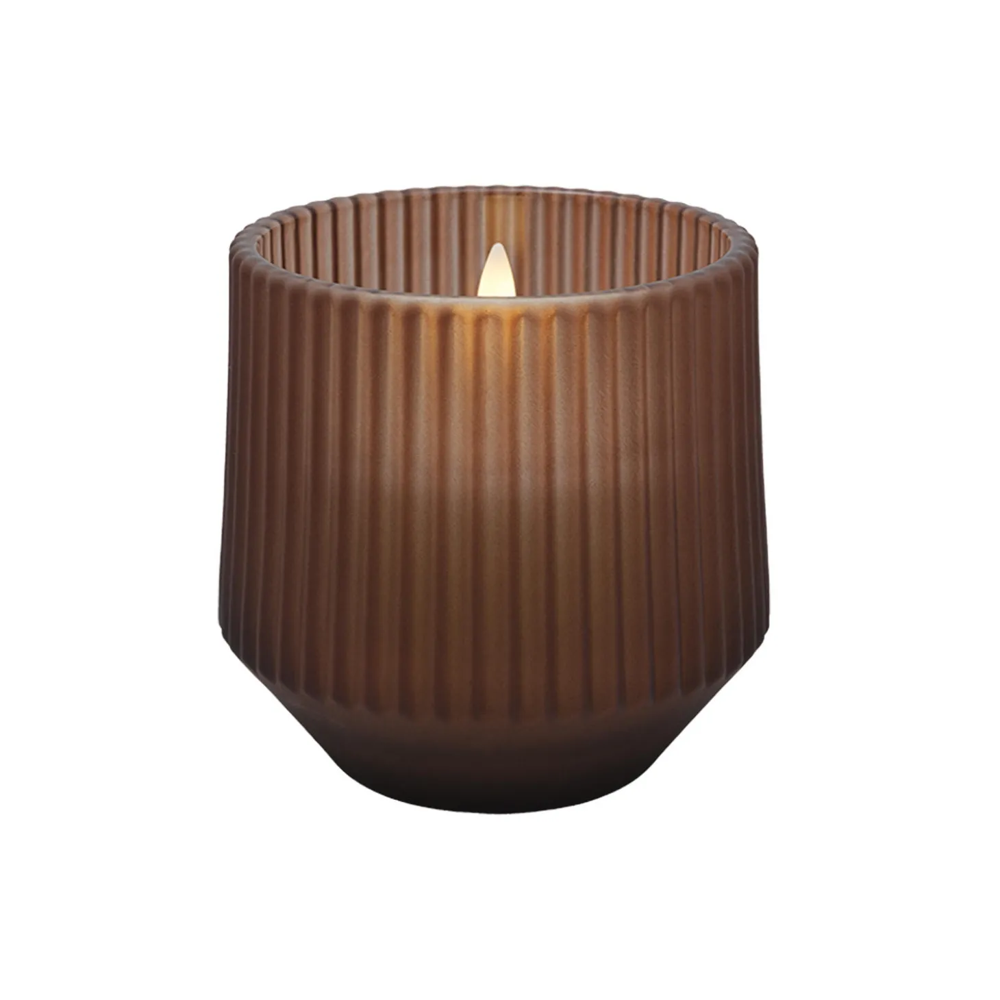 Scented wax glass candle awaken, brown