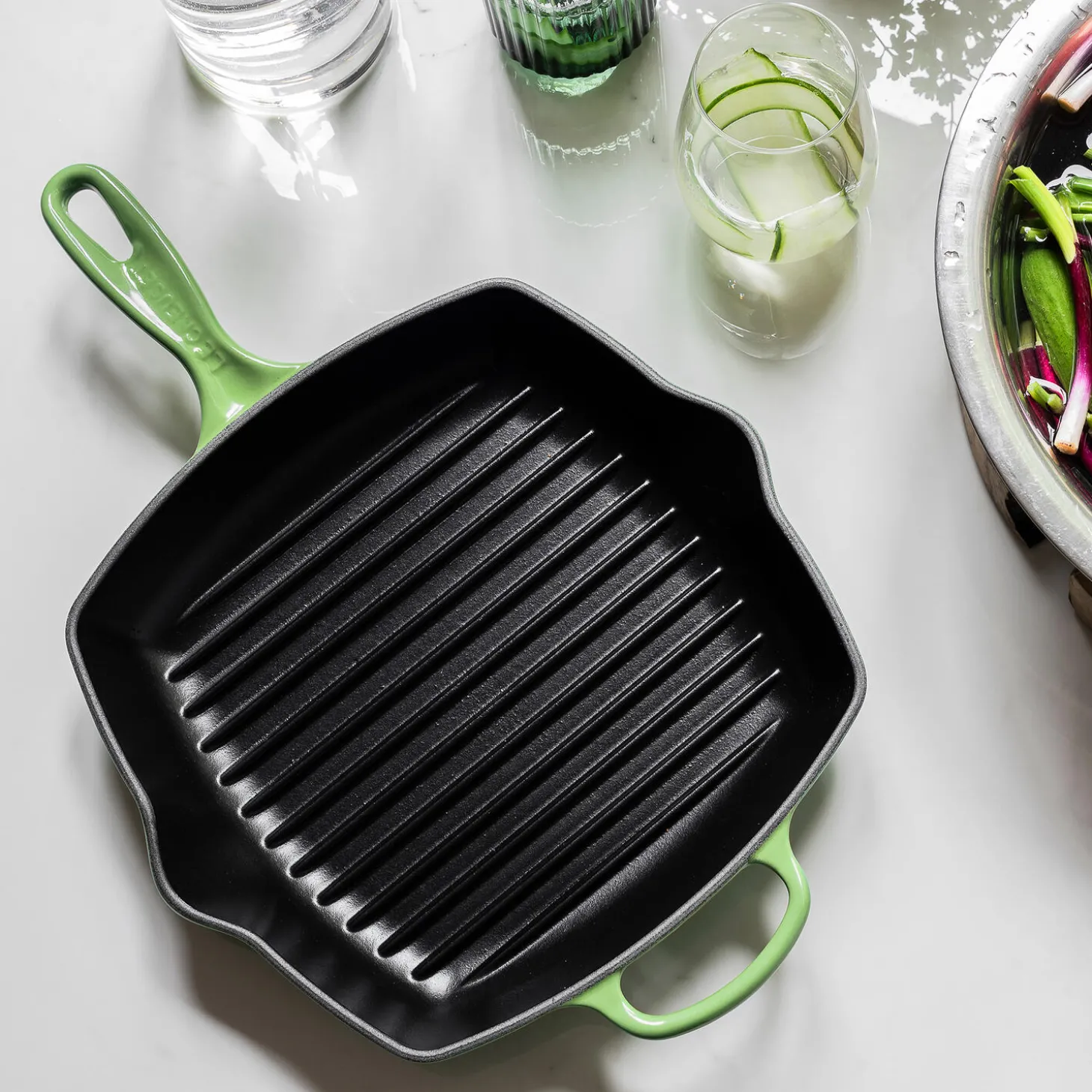 Signature Kvadratisk grillpande, bamboo green