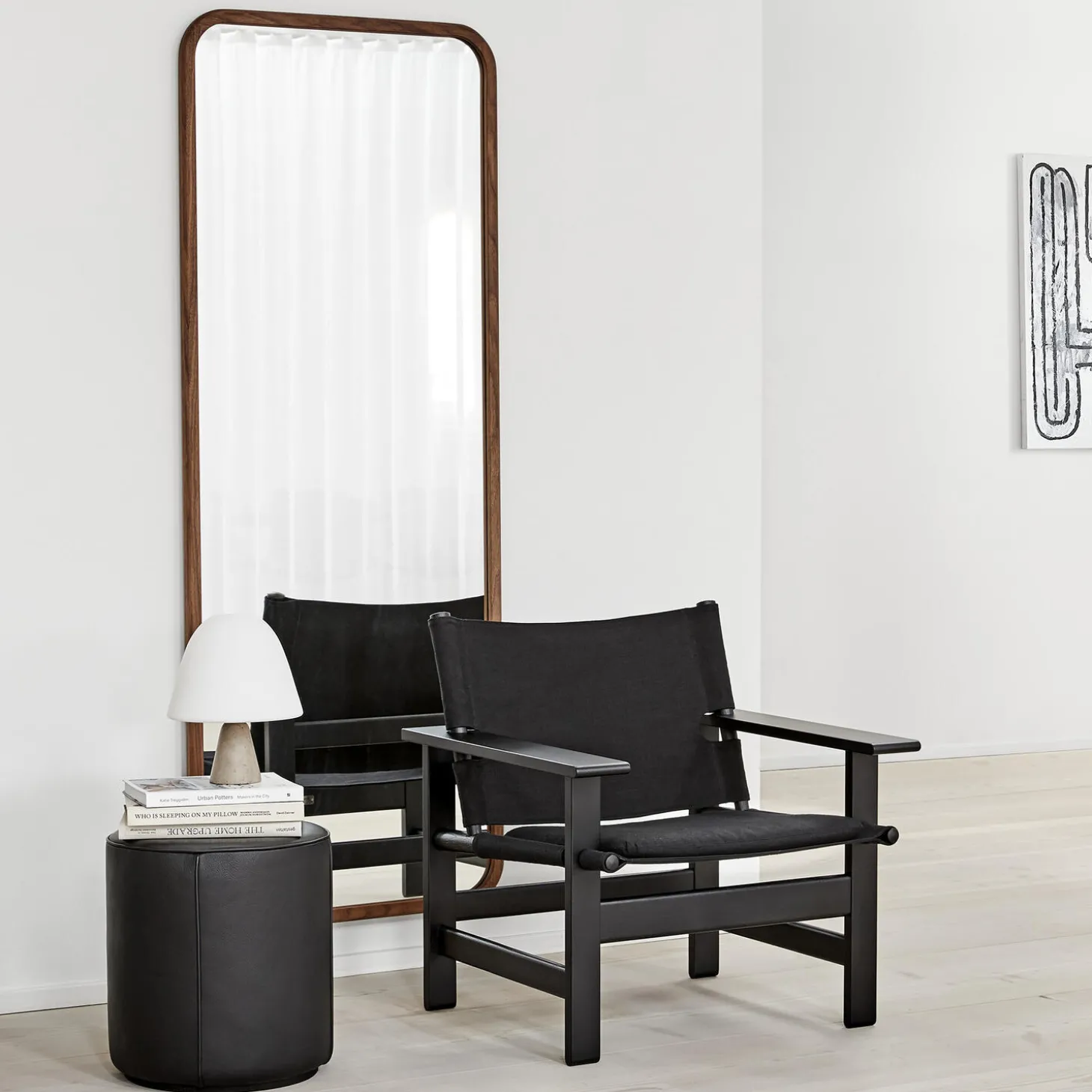 Silhouette spejl 70x180 cm, oiled walnut