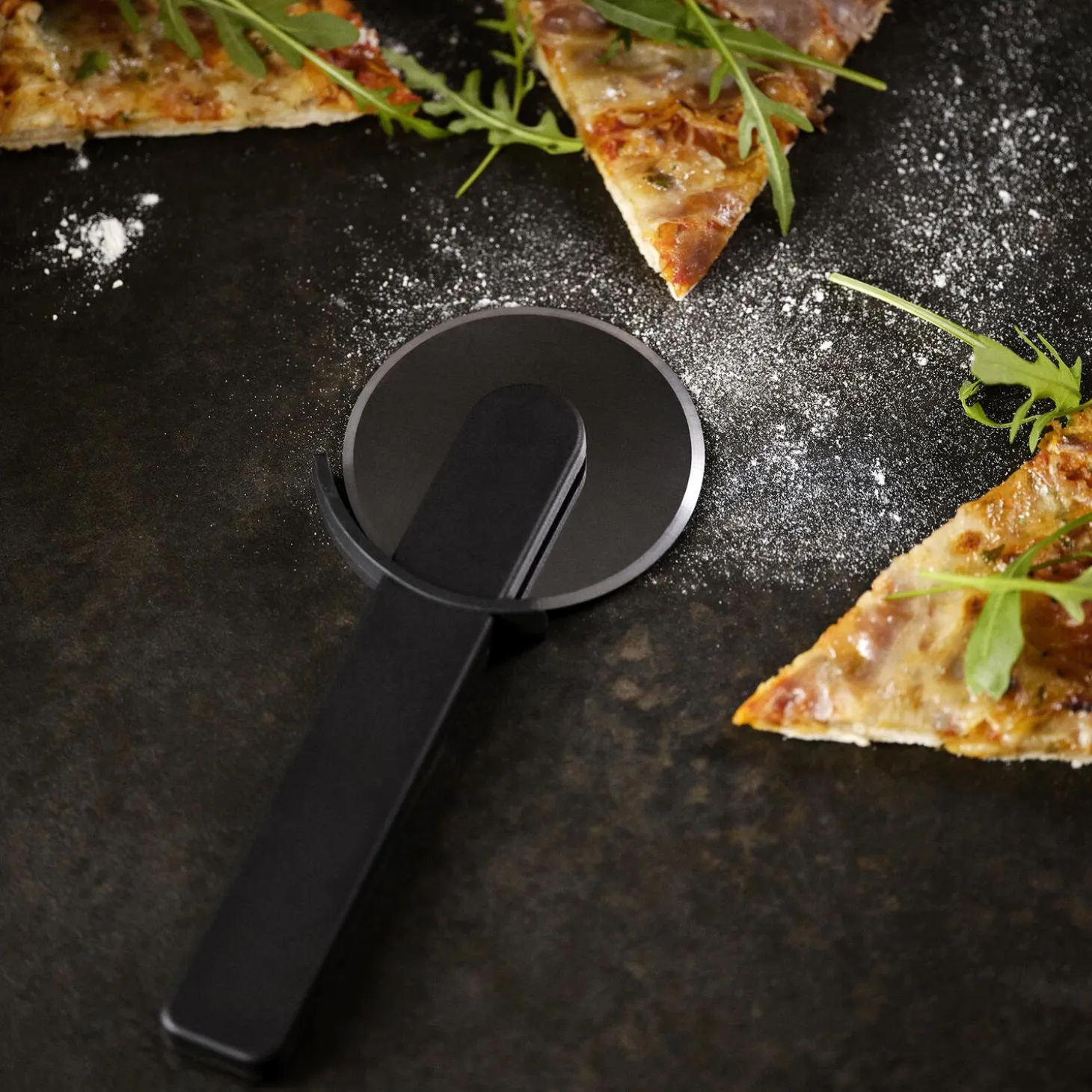 Singles pizzahjul, black