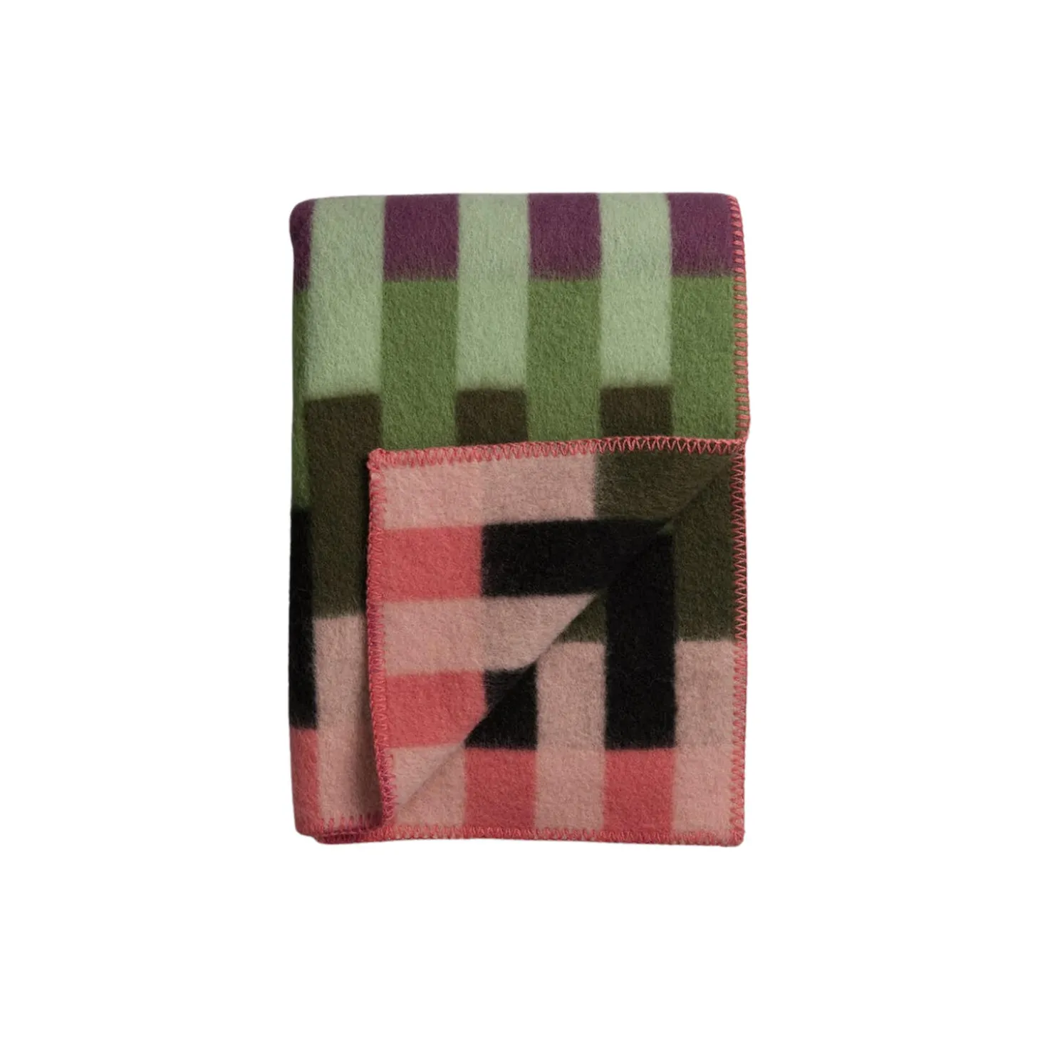 ÅSMUND BOLD Throw, pink/green