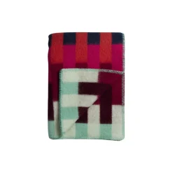 ÅSMUND BOLD Throw, red/turquoise