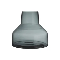 Solare kort vase, stål grå