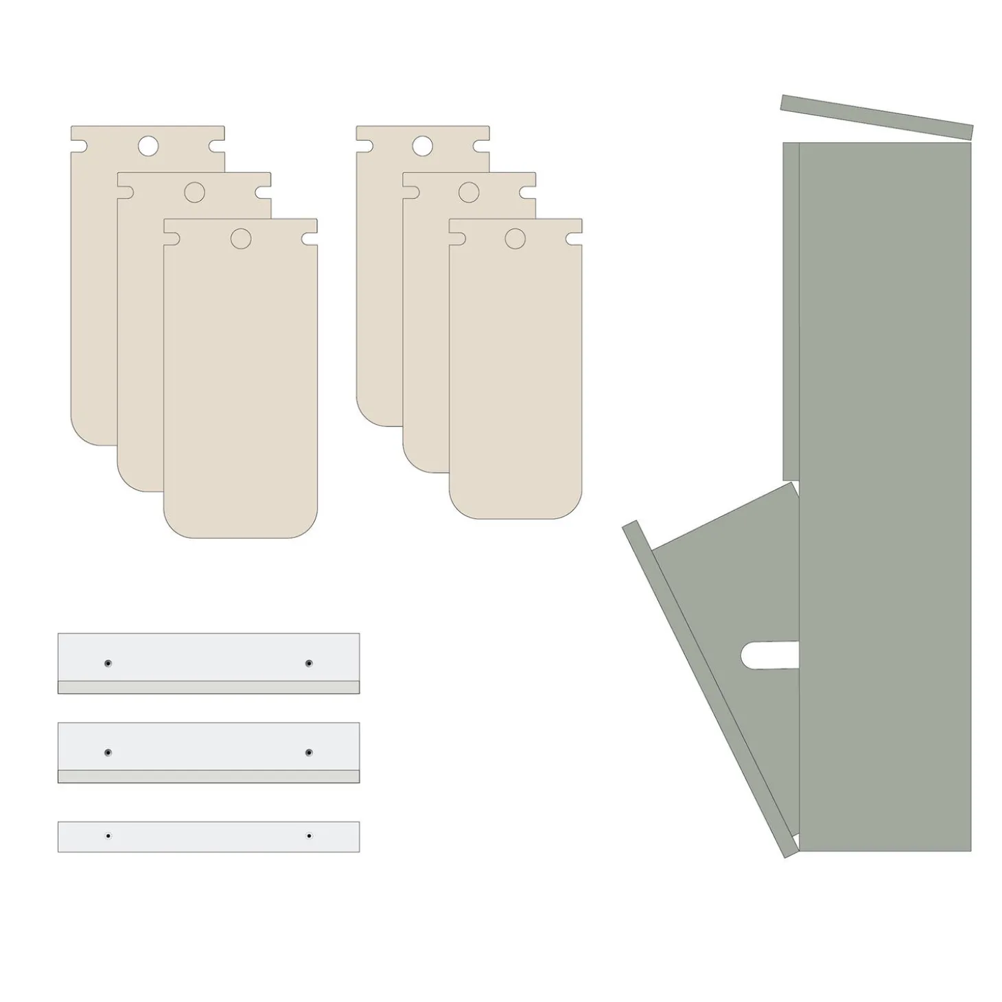 SORTED Standard Tall affaldssortering, reed green