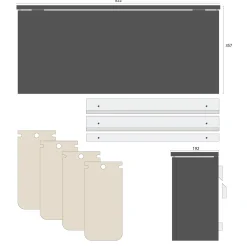 SORTED Standard Wide affaldssortering, carbon grey