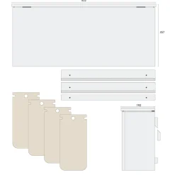 SORTED Standard Wide affaldssortering, snow white