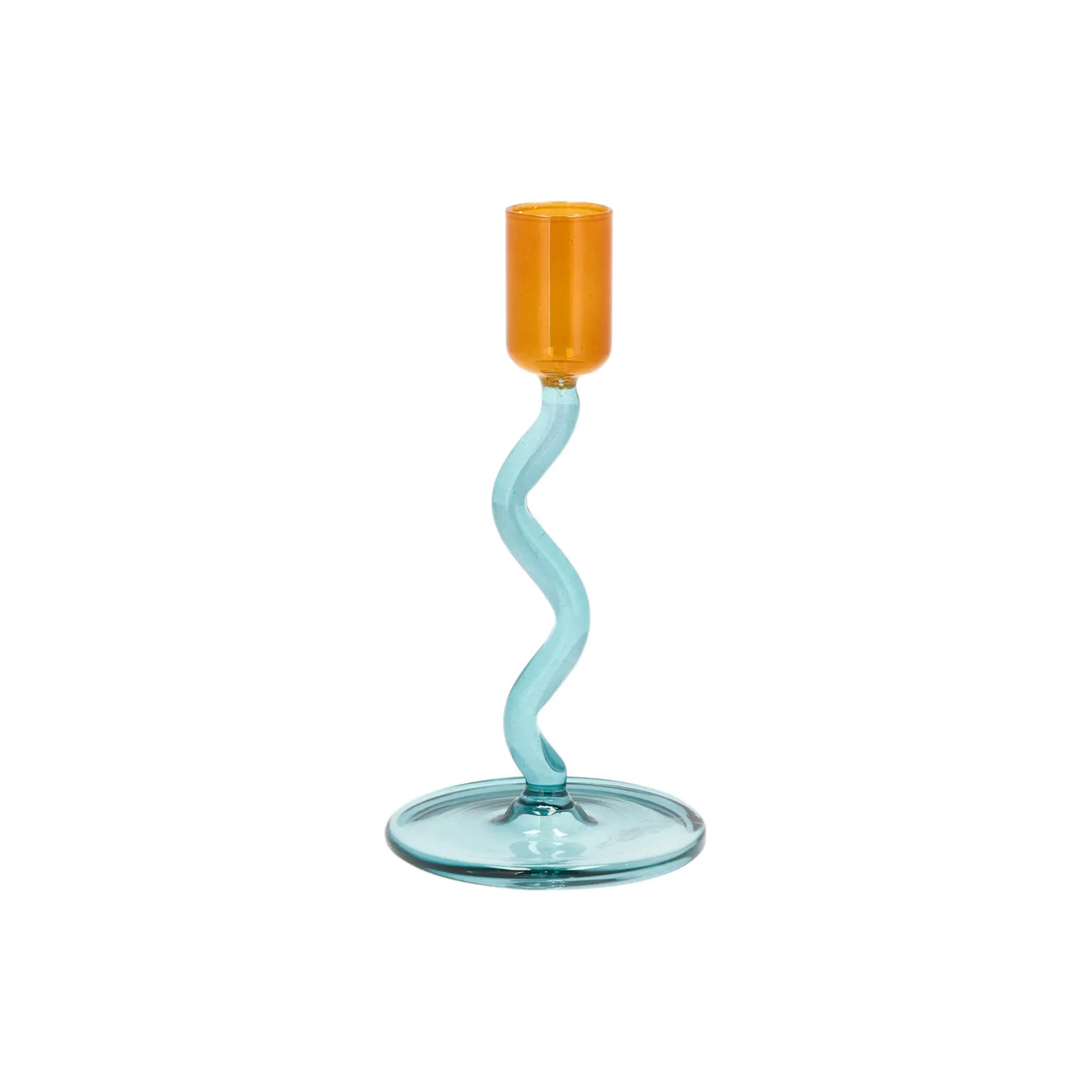 Styles glaslysestage, blue/amber