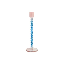 Styles glaslysestage, blue/rose