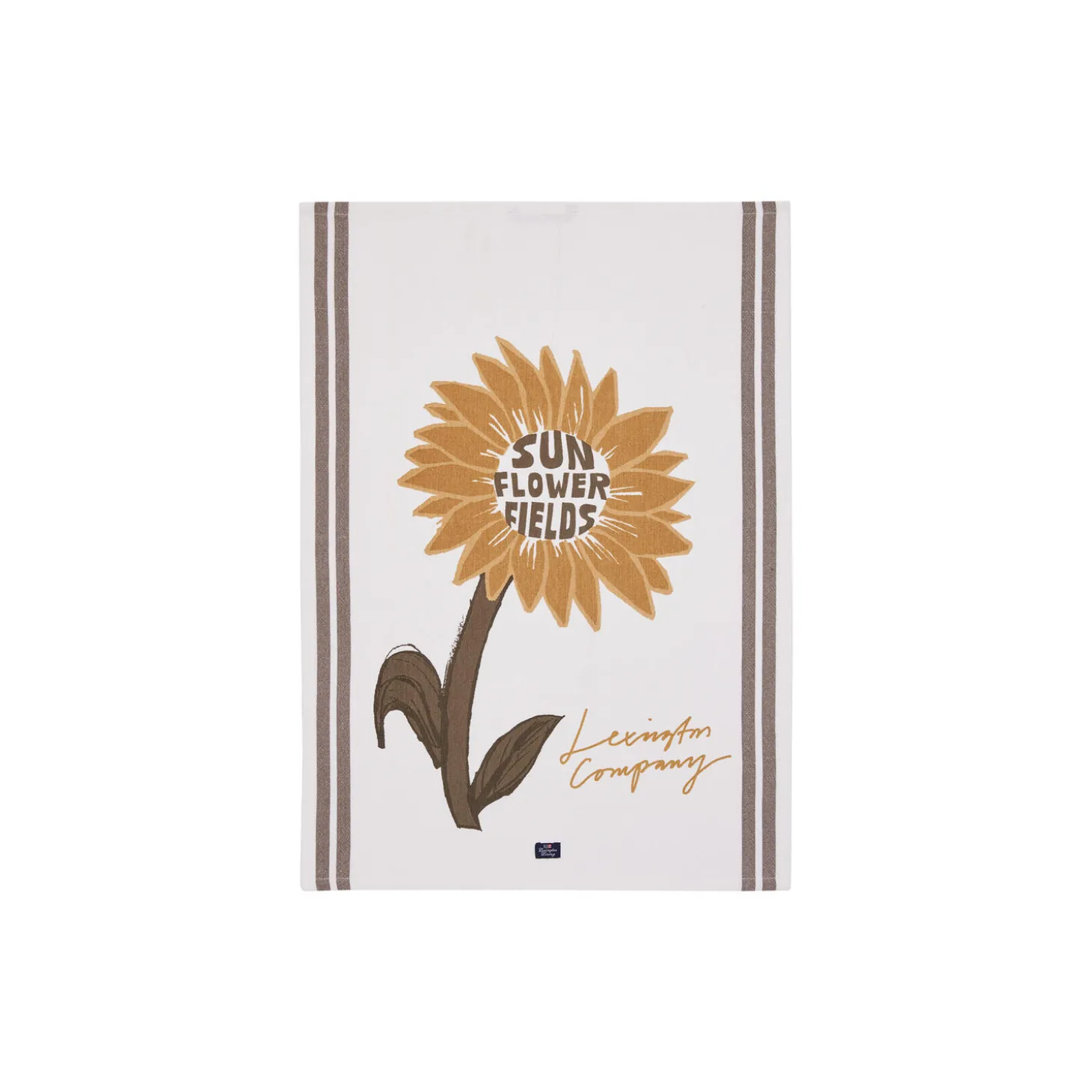 SunFlowerOrgCottonKitchenTowel, white/stone