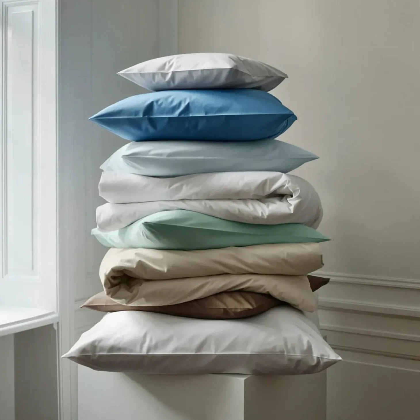 SUPIMA PERCALE sengetøj, bright blue