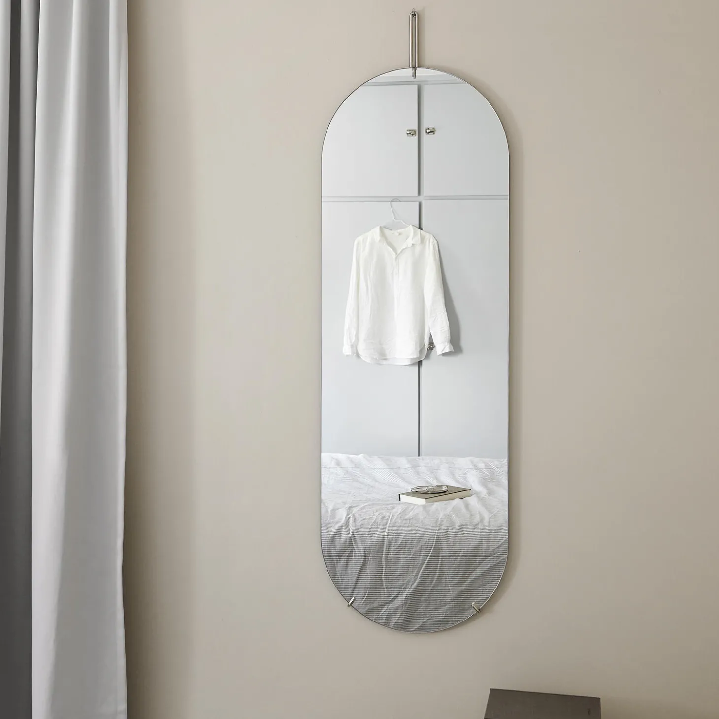 Tall Wall Mirror, chrome