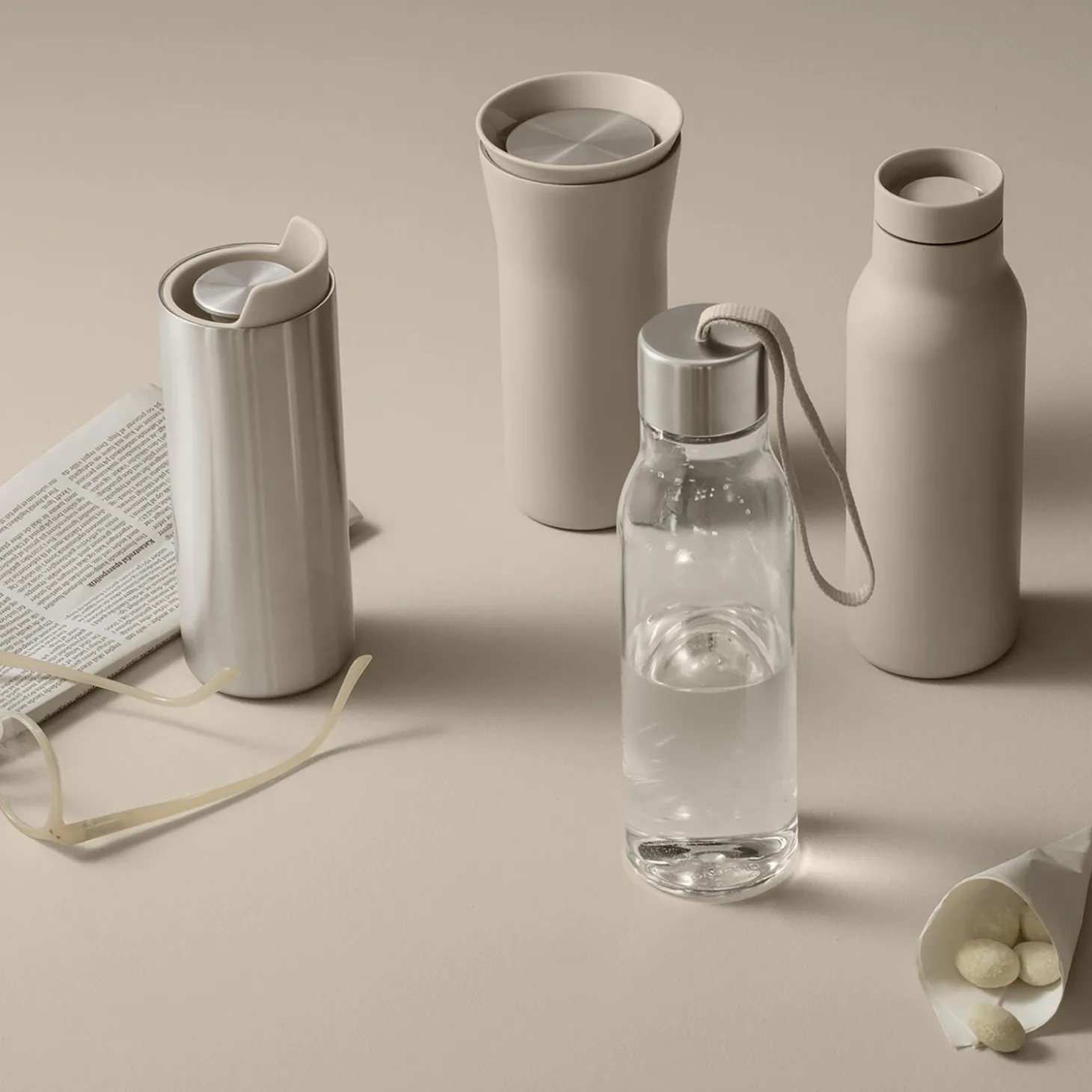Urban To Go Cup Recycled, Pearl beige