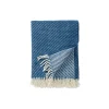 Velvet uld plaid, petrol