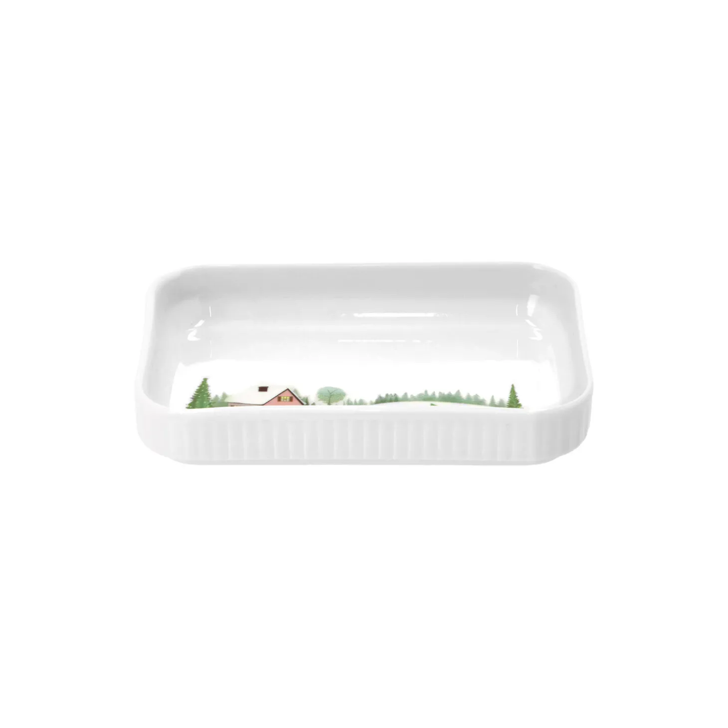 Vinter rektangulært fad 18 cm