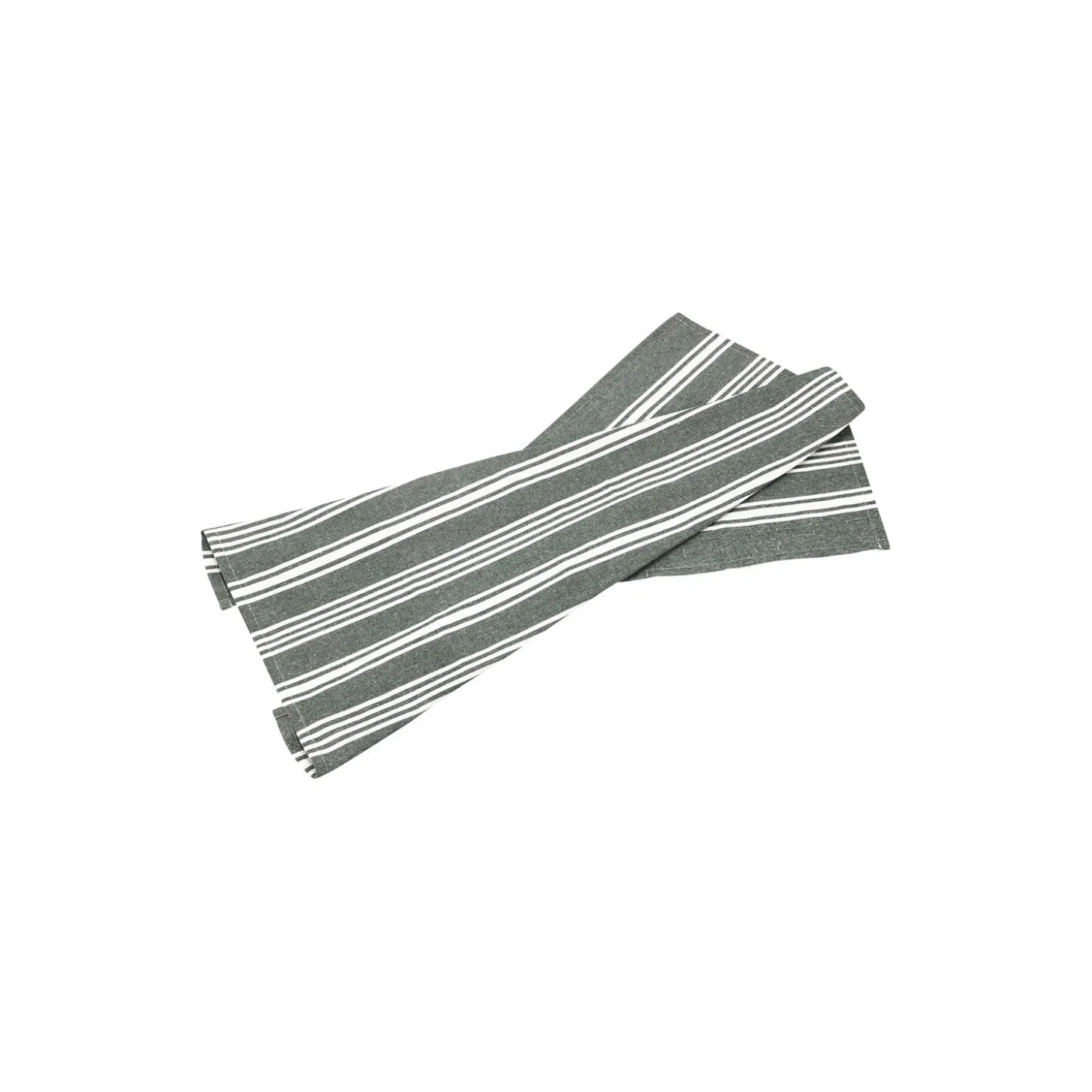 Viskestykke recycle Eco Stripe, forest green